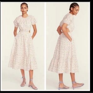 J. Crew Meadow Floral cutout dress